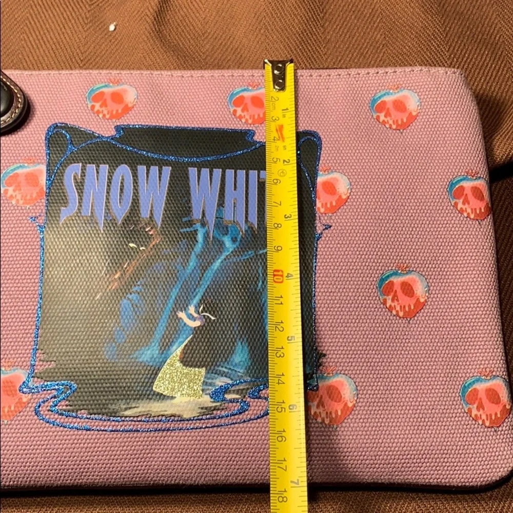 NWT Coach Snow White Disney canvas pouch w/zipper